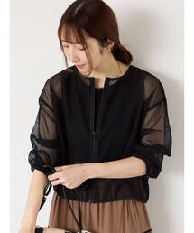 Te chichi TERRASSE（テチチテラス）の「メッシュノーカラーブルゾン（ブルゾン）」