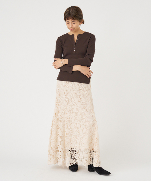 IENA（イエナ）の「フラワーレース フレアスカート（スカート）」 - WEAR