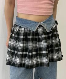 WEGO/タータンチェックラップスカート