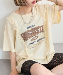 ロゴレースリメイクTシャツ