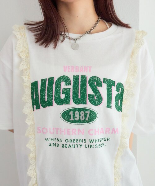 w closet(ダブルクローゼット)の「ロゴレースリメイクTシャツ(Tシャツ/カットソー・レディース・イエロー/ブラック/オフホワイト・FREE)」の14枚目の写真