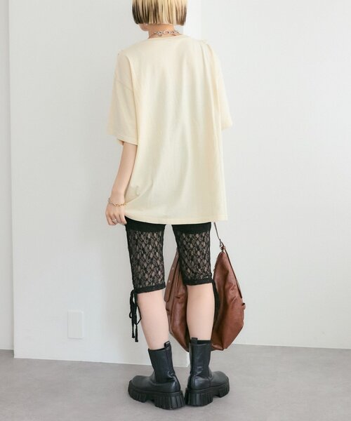 セール】ロゴレースリメイクTシャツ（Tシャツ/カットソー）｜w closet