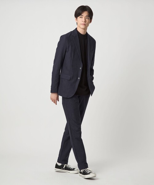 green label relaxing（グリーンレーベルリラクシング）の「ピケ コーデュロイ ナロー ジャケット -ストレッチ-（テーラードジャケット・メンズ・モカ/グレー/ネイビー・S/M/L/XL）」の18枚目の写真