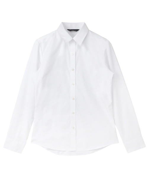 TOKYO SHIRTS(トウキョウシャツ)の「形態安定ノンアイロン レギュラー 長袖ビジネスワイシャツ(ビジネスシャツ・レディース・ホワイト・L/M/S/XS/XL/LL)」の1枚目の写真