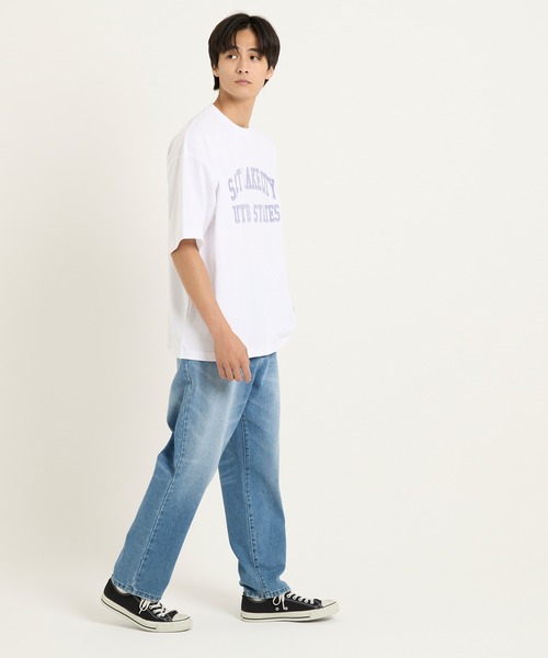 coca(coca)(コカ)の「【WEB限定セール】アーチロゴプリントTシャツ(Tシャツ/カットソー・メンズ・ホワイト/グレー・XL/M/L)」の5枚目の写真