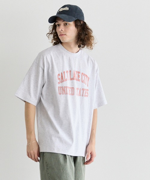 coca(coca)(コカ)の「【WEB限定セール】アーチロゴプリントTシャツ(Tシャツ/カットソー・メンズ・ホワイト/グレー・XL/M/L)」の10枚目の写真