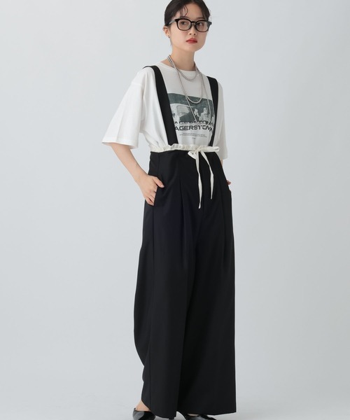 LEPSIM（レプシィム）の「フリルサス付きパンツ　575319（その他パンツ・レディース・ブラウン/チャコールグレー/ブラック・FREE）」の4枚目の写真