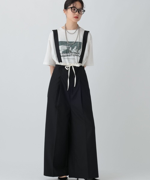 LEPSIM（レプシィム）の「フリルサス付きパンツ　575319（その他パンツ・レディース・ブラウン/チャコールグレー/ブラック・FREE）」の5枚目の写真