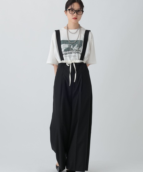 LEPSIM（レプシィム）の「フリルサス付きパンツ　575319（その他パンツ・レディース・ブラウン/チャコールグレー/ブラック・FREE）」の6枚目の写真