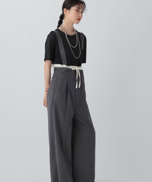 LEPSIM（レプシィム）の「フリルサス付きパンツ　575319（その他パンツ・レディース・ブラウン/チャコールグレー/ブラック・FREE）」の10枚目の写真