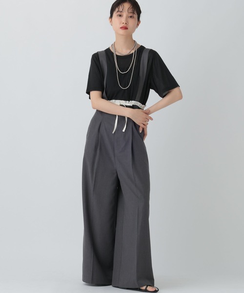 LEPSIM（レプシィム）の「フリルサス付きパンツ　575319（その他パンツ・レディース・ブラウン/チャコールグレー/ブラック・FREE）」の12枚目の写真