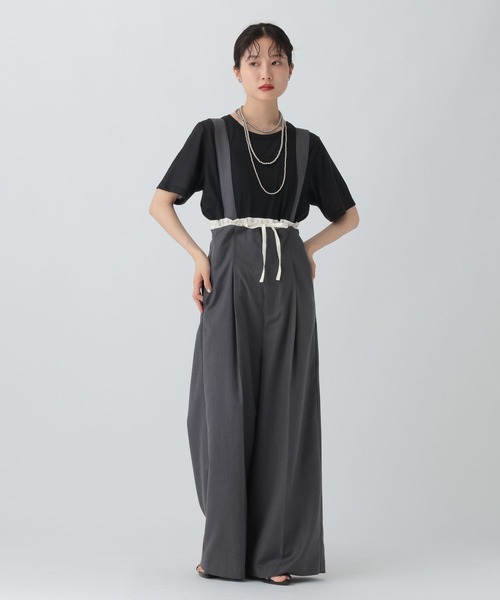 LEPSIM（レプシィム）の「フリルサス付きパンツ　575319（その他パンツ・レディース・ブラウン/チャコールグレー/ブラック・FREE）」の15枚目の写真