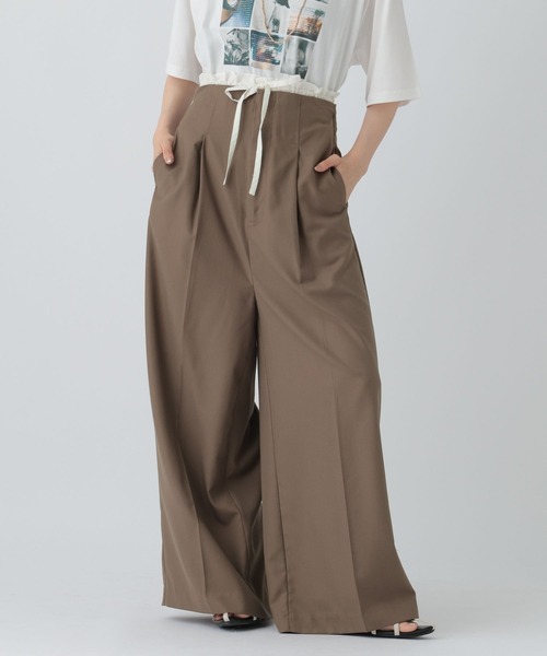 LEPSIM（レプシィム）の「フリルサス付きパンツ　575319（その他パンツ・レディース・ブラウン/チャコールグレー/ブラック・FREE）」の16枚目の写真