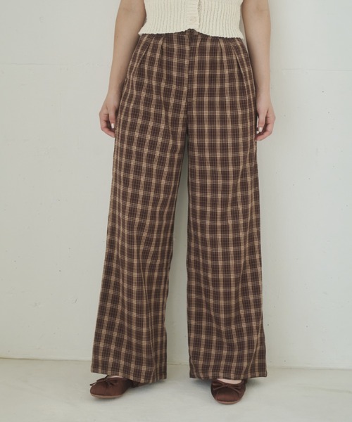 タイムセール！エルメス★ブラウン チェック柄 スラックス タイムセール！エルメス☆ブラウン チェック柄 スラックス 【公式通販】