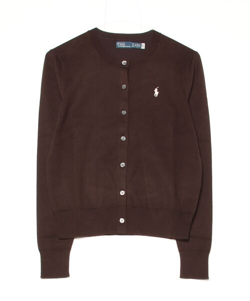 POLO RALPH LAURENネイビーコットンクルーネックカーディガンM新品 POLO RALPH LAUREN カーディガン コットン クルーネック