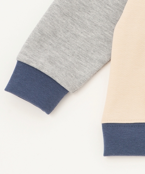 kladskap（クレードスコープ）の「クマ長袖Tシャツ×ボーダーパンツセット（ロンパース・キッズ・サックスブルー/アイボリー・80ｃｍ/90cm）」の6枚目の写真