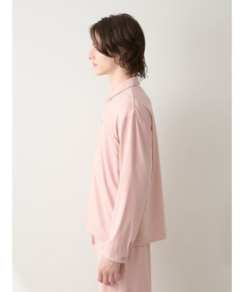 セール】【HOMME】レーヨンカレッジロゴシャツ（ルームウェア/パジャマ