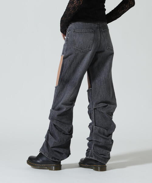 ROYAL FLASH（ロイヤルフラッシュ）の「MITSUKI/ミツキ/DENIM CUT-OUT PANTS（デニムパンツ・レディース・ブルー/ブラック・M/S）」の11枚目の写真