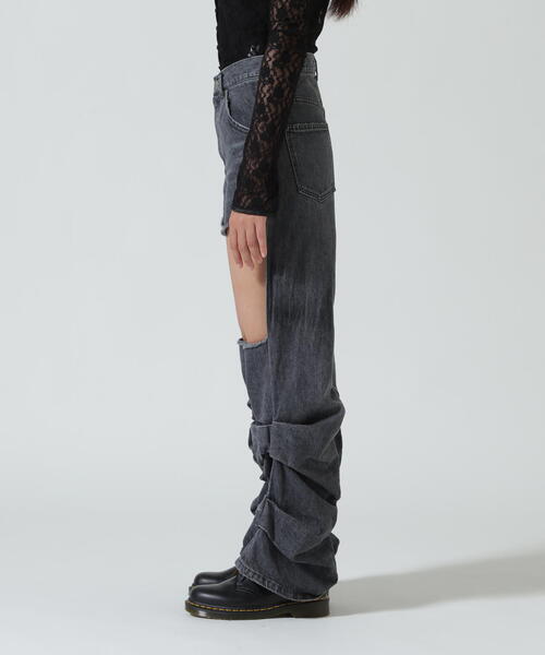ROYAL FLASH（ロイヤルフラッシュ）の「MITSUKI/ミツキ/DENIM CUT-OUT PANTS（デニムパンツ・レディース・ブルー/ブラック・M/S）」の13枚目の写真