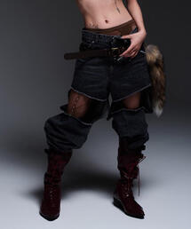 ROYAL FLASH | MITSUKI/ミツキ/DENIM CUT-OUT PANTS(デニムパンツ)