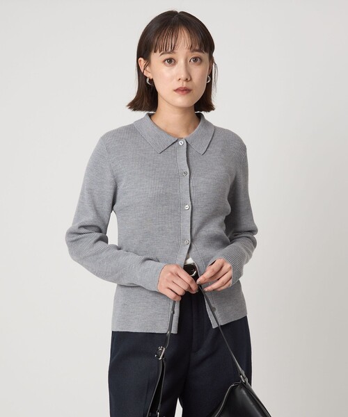 green label relaxing（グリーンレーベルリラクシング）の「ウール エリツキ ニット カーディガン ウォッシャブル（カーディガン/ボレロ・レディース・ブラック/レッド/ライトグレー/コバルトブルー・FREE）」の12枚目の写真