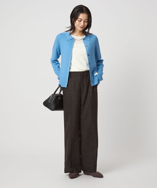 green label relaxing（グリーンレーベルリラクシング）の「ウール エリツキ ニット カーディガン ウォッシャブル（カーディガン/ボレロ・レディース・ブラック/レッド/ライトグレー/コバルトブルー・FREE）」の21枚目の写真
