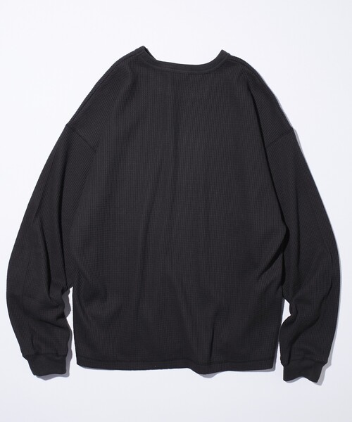 限定展開 ビッグシルエット ロングスリーブ ワッフル サーマル L/S T