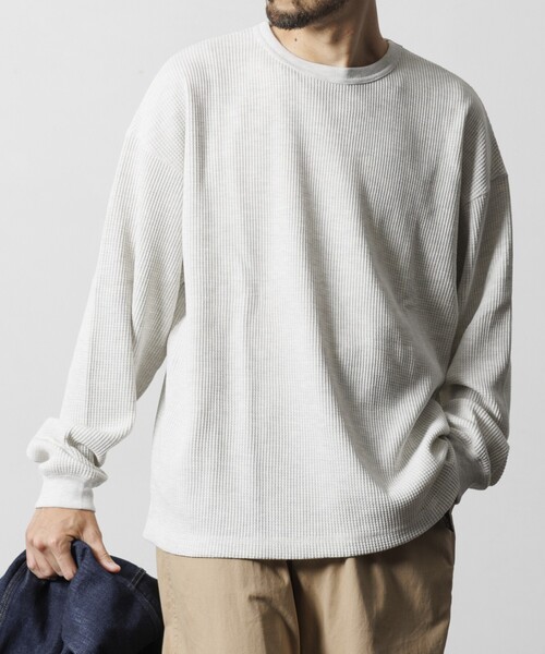 セール】限定展開 ビッグシルエット ロングスリーブ ワッフル サーマル