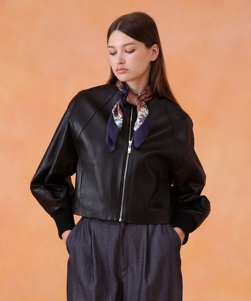 ANAYI（アナイ） レザージャケット ラムレザードルマンブルゾン（ライダースジャケット）｜ANAYI（アナイ
