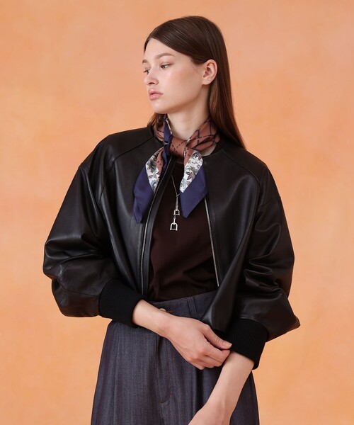 新品☆ANAYI ラムレザーファスナージャケット/セルフォード、23区、ロペ 新品☆ ANAYI ラムレザーファスナー ジャケット/セオリー、23区、ロペ
