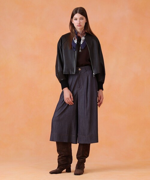 ラムレザードルマンブルゾン（ライダースジャケット）｜ANAYI（アナイ