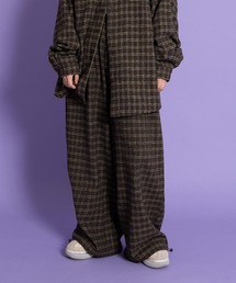 PUNYUS | チェックワイドイージーパンツ(その他パンツ)