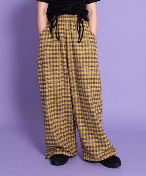 チェックワイドイージーパンツ（その他パンツ）｜PUNYUS（プニュズ）の