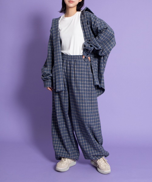 PUNYUS（プニュズ）の「チェックワイドイージーパンツ（その他パンツ・レディース・ブラウン/イエロー/ブルー・3/4/2/1）」の17枚目の写真