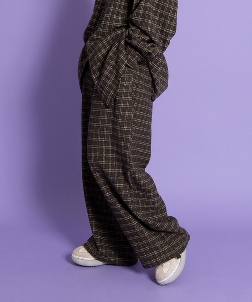 チェックワイドイージーパンツ（その他パンツ）｜PUNYUS（プニュズ）の