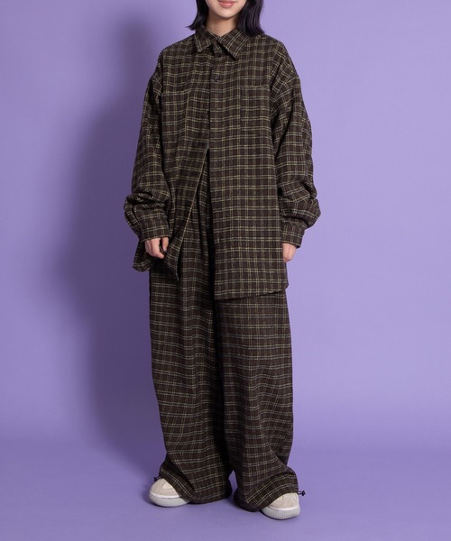 ８↑a2!n9_U|=０R８s チェックワイドイージーパンツ（その他パンツ）｜PUNYUS（プニュズ）の