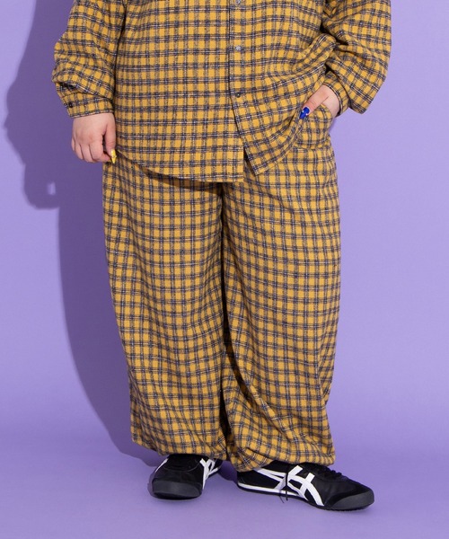 チェックワイドイージーパンツ（その他パンツ）｜PUNYUS（プニュズ）の
