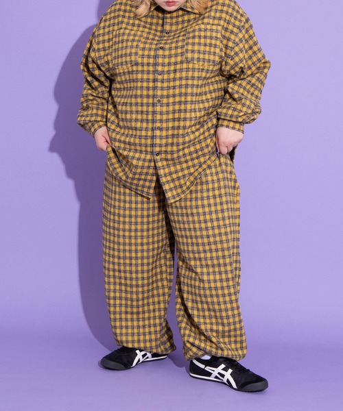 チェックワイドイージーパンツ（その他パンツ）｜PUNYUS（プニュズ）の