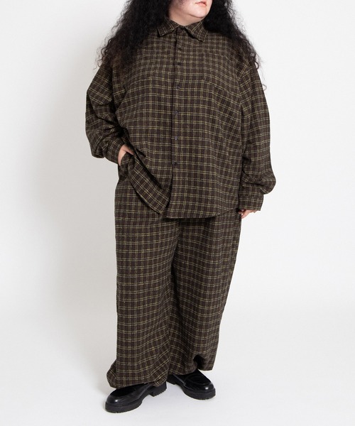 チェックワイドイージーパンツ（その他パンツ）｜PUNYUS