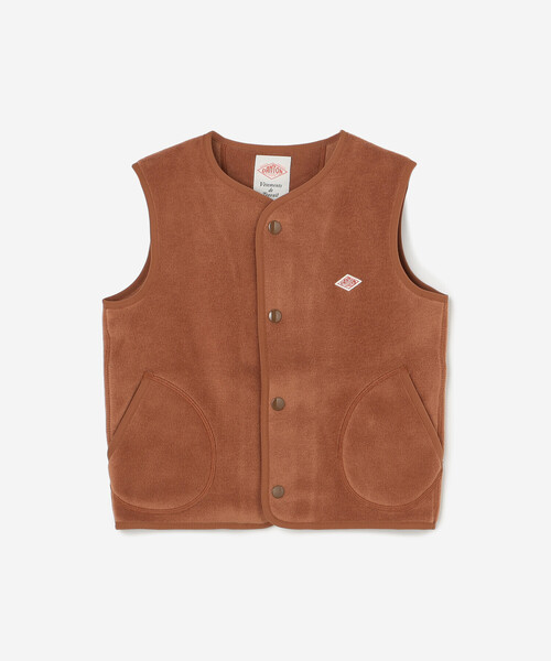 新品未使用◆ダントン◆フリースベスト DANTON/ダントン] フリースノーカラーベスト（ベスト）｜DANTON