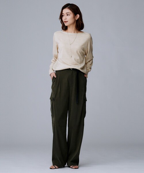 UNTITLED（アンタイトル）の「【アンサンブル可/洗える】シルクウールカシミヤ ドルマンスリーブニット（ニット/セーター・レディース・ブルー系その他/ブラック/ライトグレー/ナチュラル/レッド系1/ブラウン系・00/48/44/04/02）」の11枚目の写真