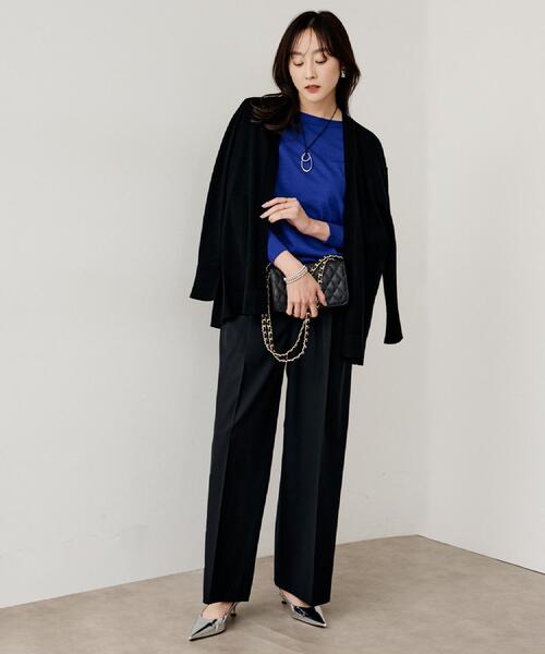 UNTITLED（アンタイトル）の「【アンサンブル可/洗える】シルクウールカシミヤ ドルマンスリーブニット（ニット/セーター・レディース・ブルー系その他/ブラック/ライトグレー/ナチュラル/レッド系1/ブラウン系・00/48/44/04/02）」の20枚目の写真