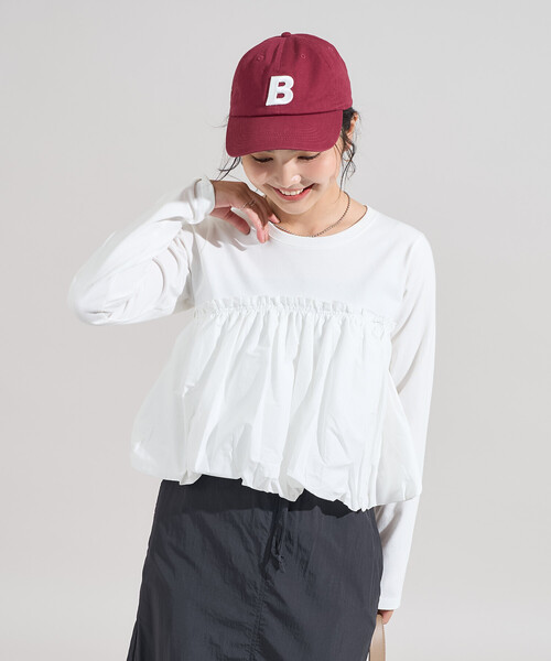 セール】バルーンビスチェ風 ドッキングロンT（Tシャツ/カットソー