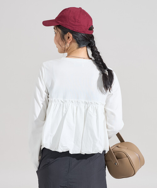 セール】バルーンビスチェ風 ドッキングロンT（Tシャツ/カットソー