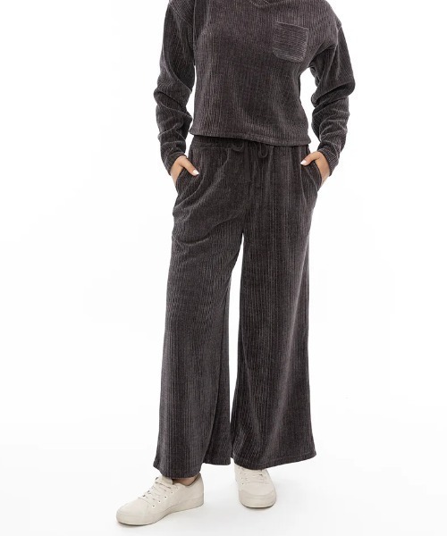 BILLABONG(ビラボン)の「【BILLABONG/ビラボン】24AW WIDE LONG PANTS/ランダムニットコールワイドパンツ(スウェットパンツ・レディース・レッドパープル/ブラック/ホワイト・LARGE/MEDIUM)」の15枚目の写真