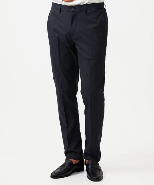 MICHEL KLEIN HOMME (ミッシェルクランオム)の「【セットアップ】ピンヘッドスラックスパンツ(デニムパンツ・メンズ・ブラック/ブラウン・MEDIUM/LARGE/X-LARGE)」の1枚目の写真