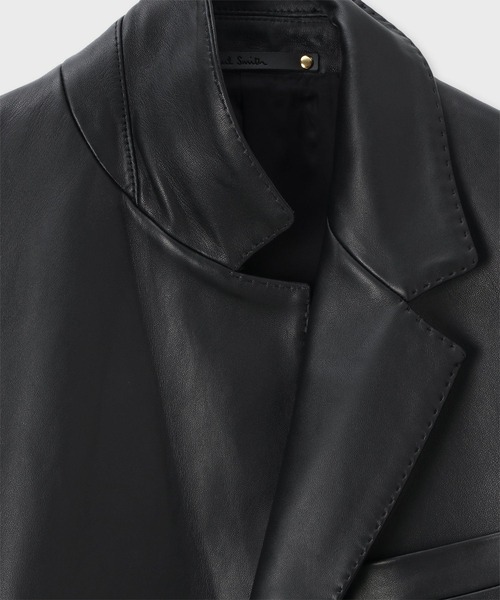 Paul Smith（ポールスミス）の「ラムレザー 2ボタン ジャケット / 253167 069ZLJ（テーラードジャケット・メンズ・ブラック・LARGE/MEDIUM/SMALL）」の3枚目の写真