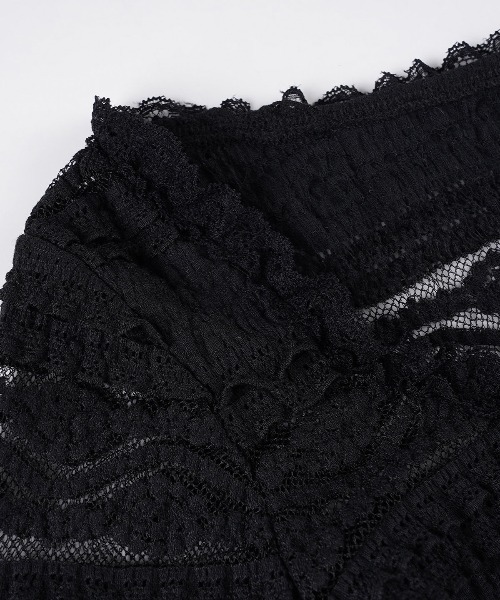 gossip!ロサンゼルス(ゴシップロサンゼルス)の「総レース オフショルダーリボン ニットカーディガン Y2K /AW25(Tシャツ/カットソー・レディース・ブラック・FREE)」の17枚目の写真