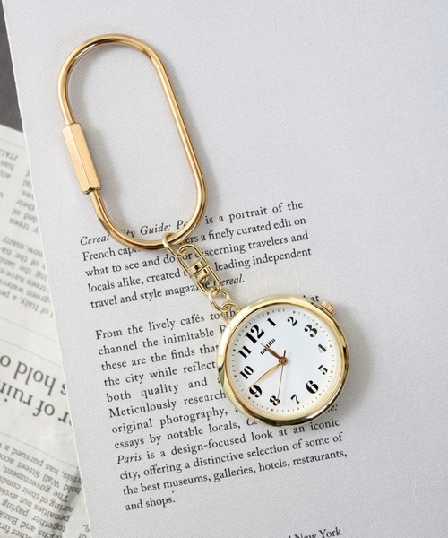 nattito(ナティート)の「〈nattito/ナティート〉Carabiner Watch/カラビナ ウォッチ クルカラ ST309(アナログ腕時計・レディース・ホワイト/グリーン/ブラック・35)」の1枚目の写真