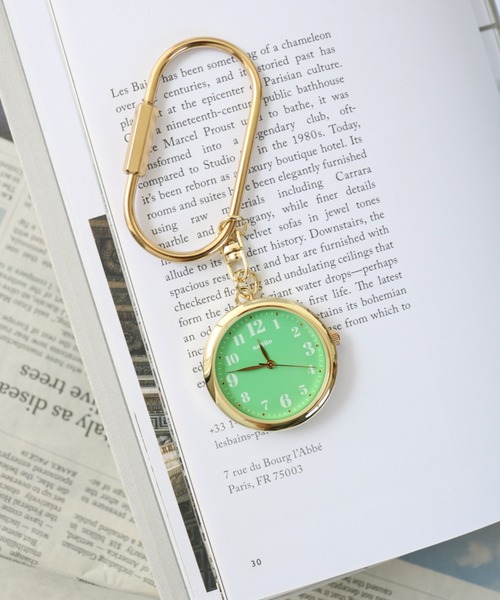nattito(ナティート)の「〈nattito/ナティート〉Carabiner Watch/カラビナ ウォッチ クルカラ ST309(アナログ腕時計・レディース・ホワイト/グリーン/ブラック・35)」の3枚目の写真